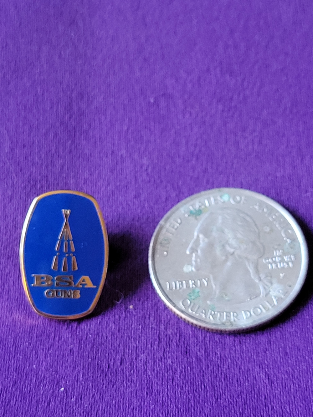 BSA Guns Blue Enamel Lapel Pin Vintage Rare